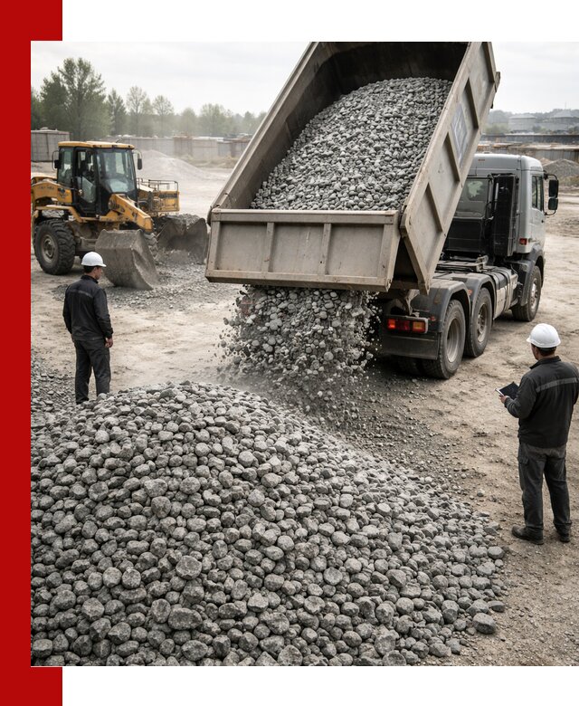 Доставка гранитного щебня фракции 20-40 в Воскресенске