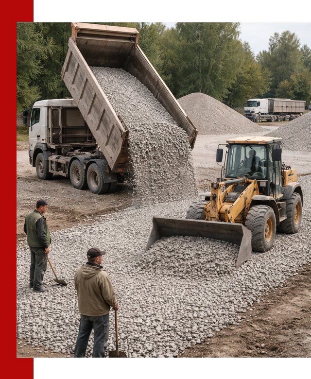 Купить гравийный щебень фракция 20-40 в Воскресенске с доставкой