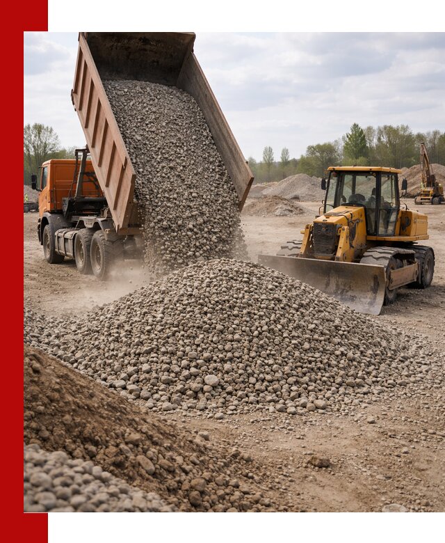 Доставка гравийного щебня фракции 40-70 в Воскресенске