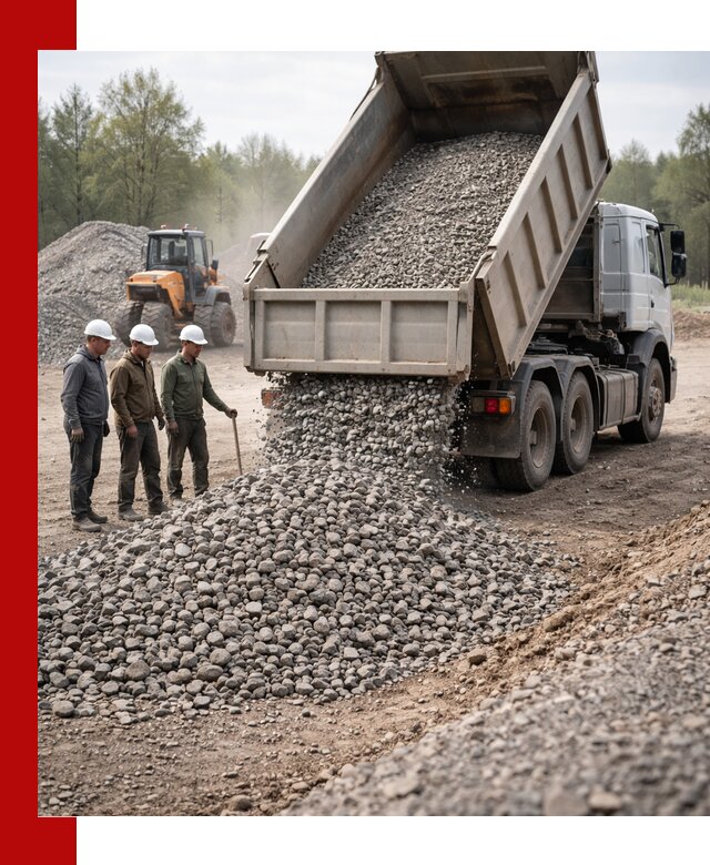 Доставка гравийного щебня фракции 70-120 в Воскресенске