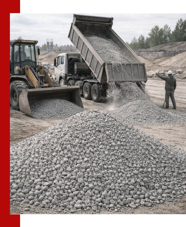 Доставка известнякового щебня фр. 5–20 в Воскресенске