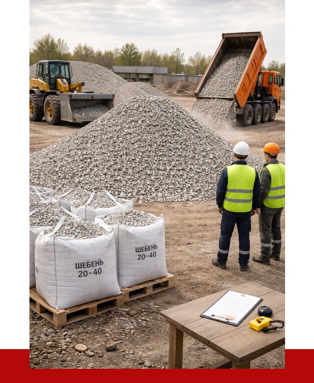 Известняковый щебень 20-40 в Воскресенске от 2171 р. ПРОНЕРУДВск