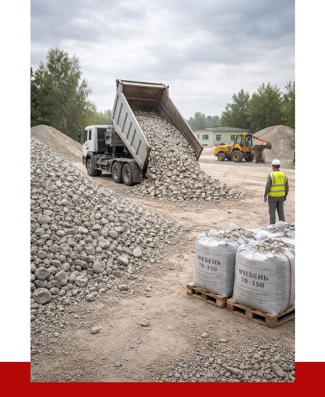 Известняковый щебень фракция 70-150 в Воскресенске от 1292 р. | ПРОНЕРУДВск