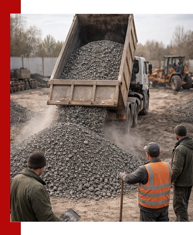 Доставка шлакового щебня в удобные сроки по выгодной цене в Воскресенске