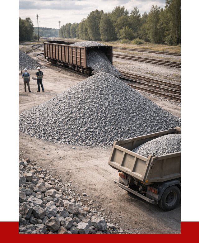 Железнодорожный щебень 20-60 в Воскресенске от 1757 р. | ПРОНЕРУДВск