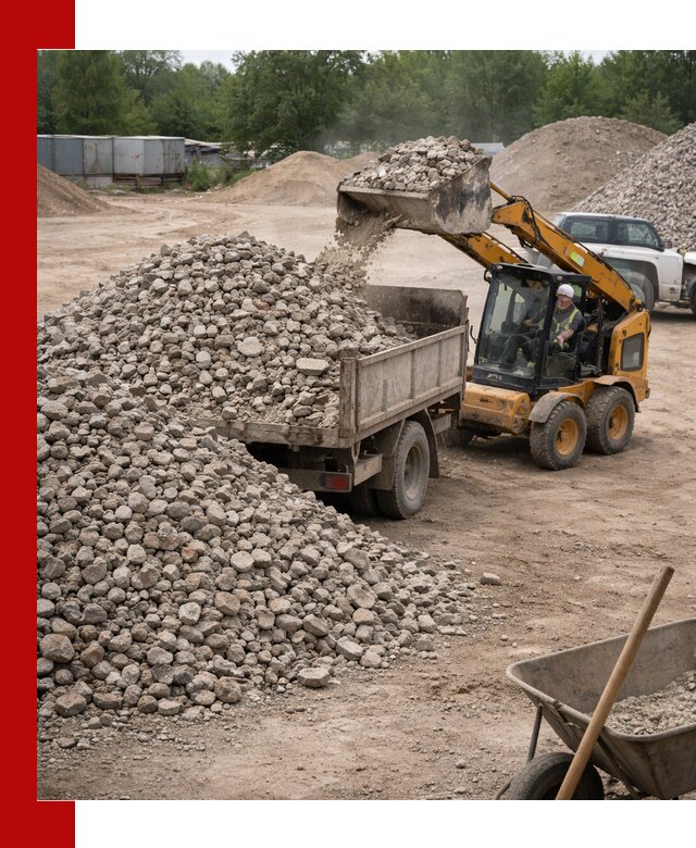 Доставка вторичного щебня в Воскресенске для строительных работ