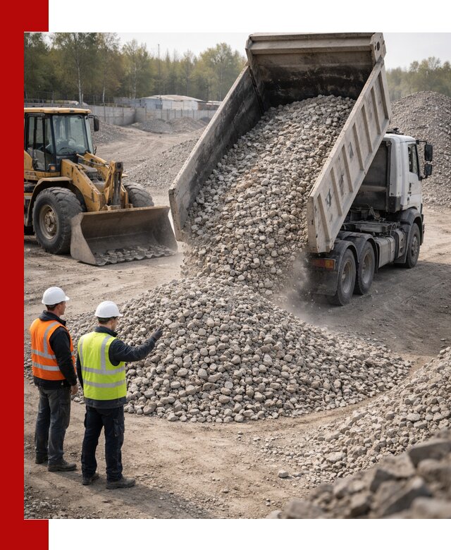 Вторичный щебень фракция 40–70 доставка в Воскресенске
