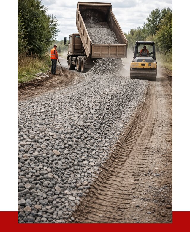 Щебень для отсыпки дороги в Воскресенске от 2791 р. ПРОНЕРУДВск