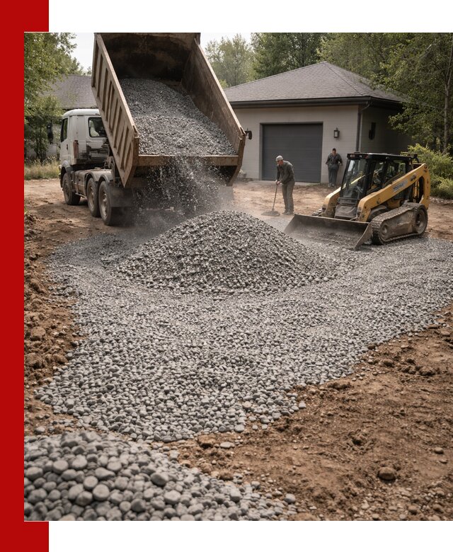 Щебень для парковки в Воскресенске: доставка и укладка качественного материала
