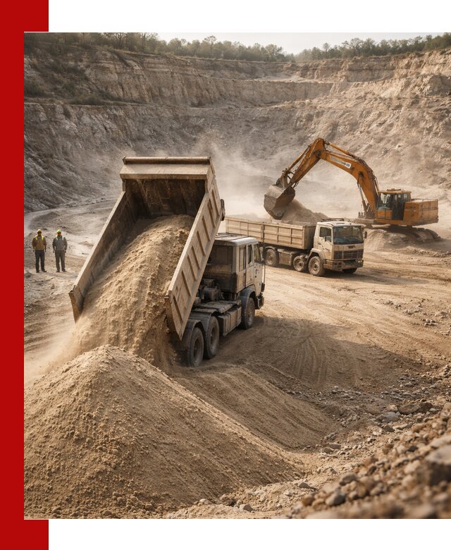 Карьерный песок навалом с доставкой в Воскресенске