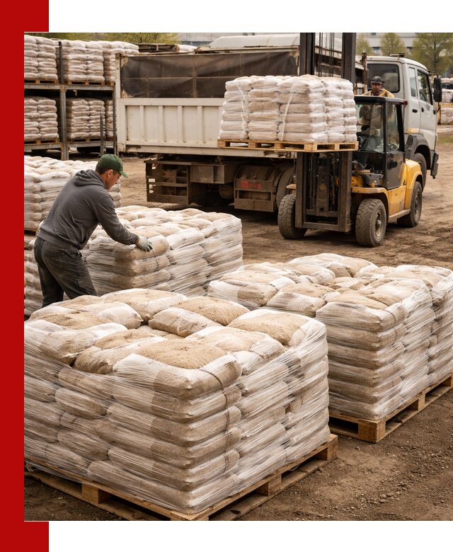 Карьерный песок в мешках с доставкой в Воскресенске