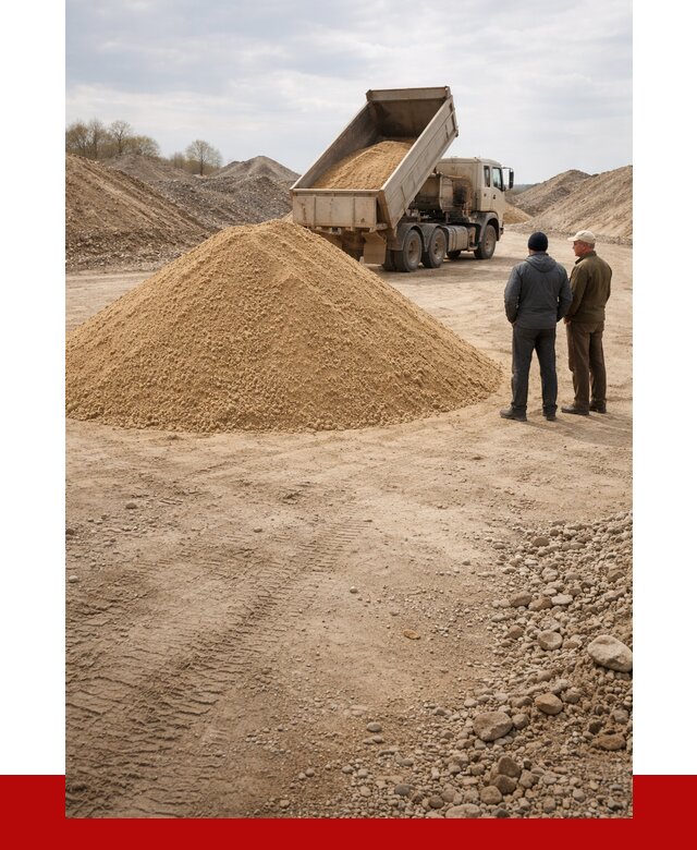 Карьерный песок крупнозернистый в Воскресенске от 8787 р | ПРОНЕРУДВск