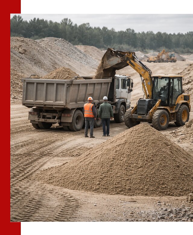 Карьерный среднезернистый песок с доставкой в Воскресенске