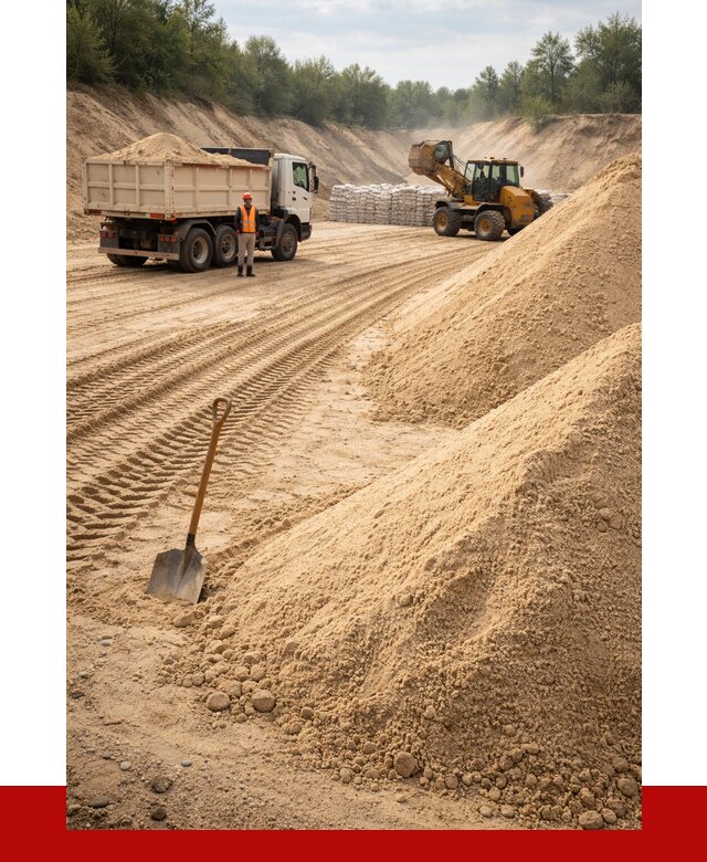 Карьерный песок мелкозернистый в Воскресенске от 9304 р. | ПРОНЕРУДВск