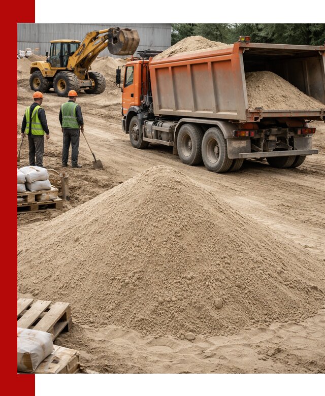 Доставка и продажа мытого речного песка в Воскресенске