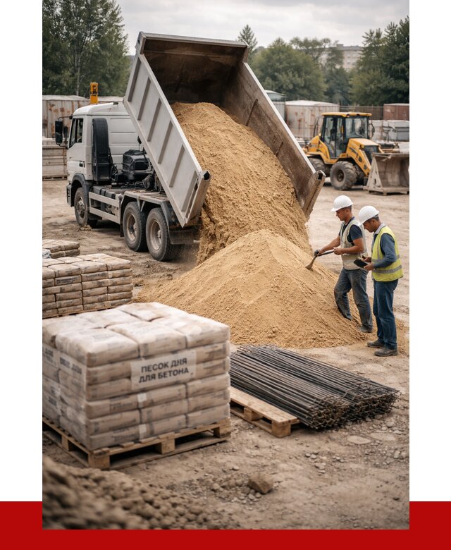 Песок для бетона в Воскресенске от 2585 р. с доставкой, ПРОНЕРУДВск