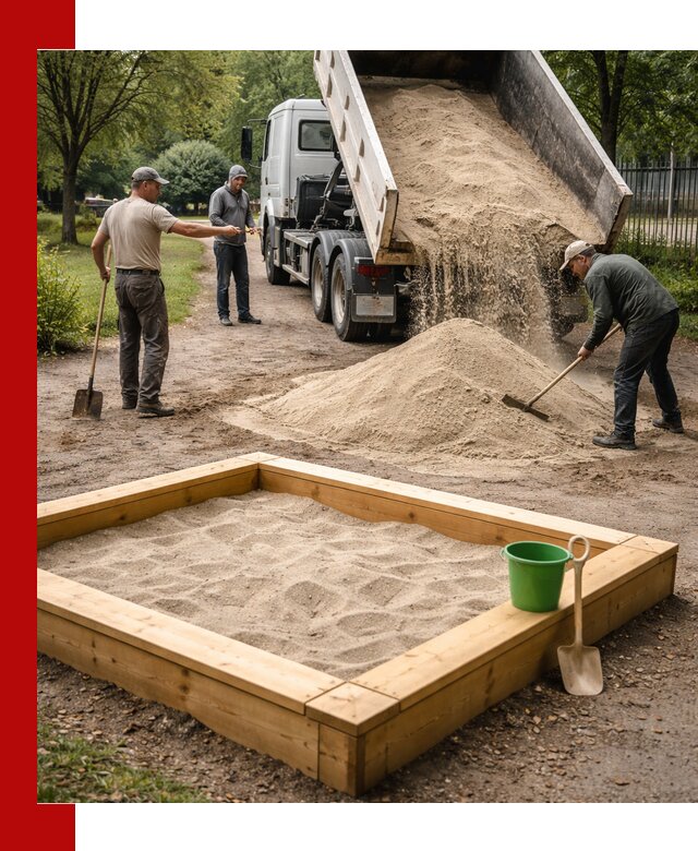 Песок для песочницы с доставкой в Воскресенске недорого и чистый