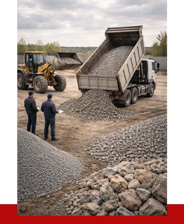 Гравий и камень с доставкой в Воскресенске от 4342 р. - ПРОНЕРУДВск