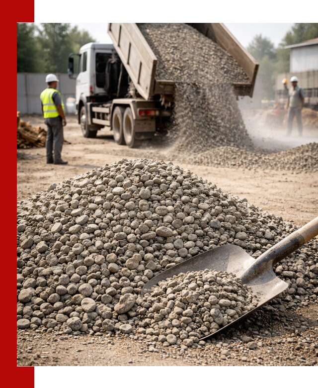 Доставка гравия фракции 20-40 в Воскресенске с самосвалами