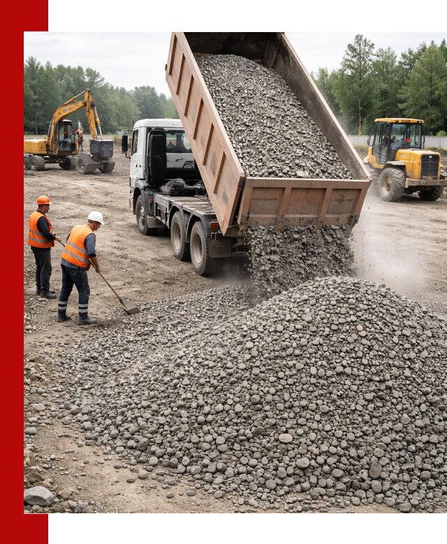 Доставка гравия фракции 40-70 в Воскресенске оптом и в розницу