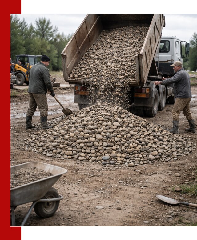 Доставка гальки речной оптом и в розницу в Воскресенске