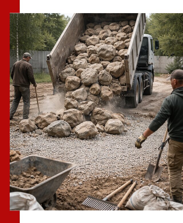 Доставка и укладка булыжника в Воскресенске