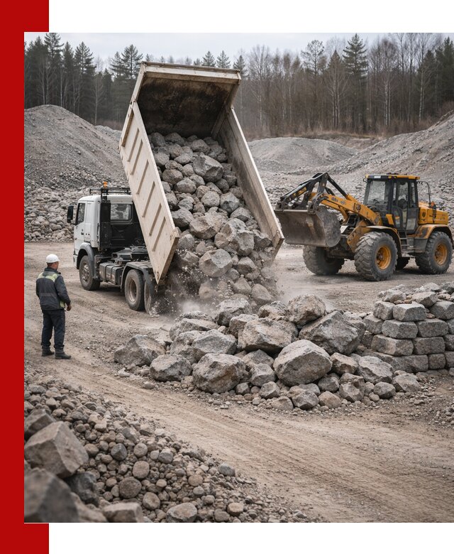 Доставка и продажа бутового гранитного камня в Воскресенске