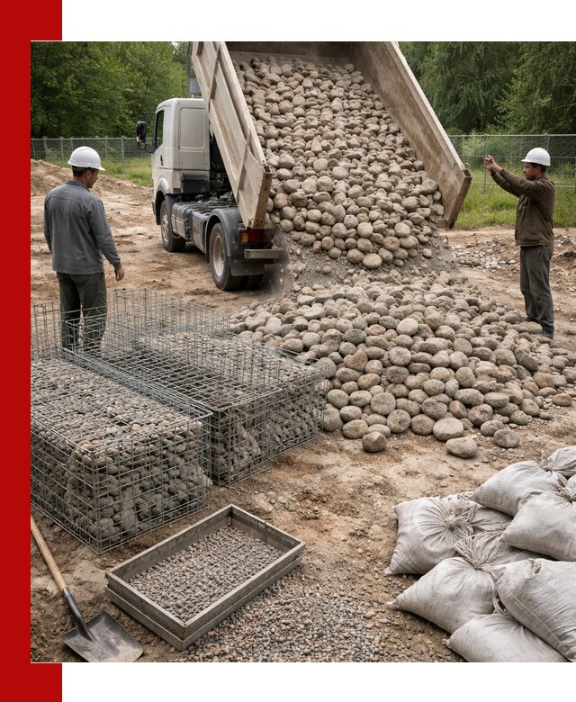 Камень для габионов фракция 70–151 в Воскресенске