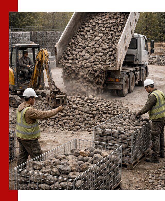 Камень для габионов фракция 100–201 в Воскресенске