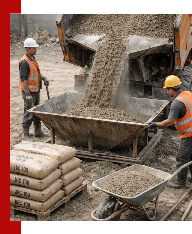 Доставка цементно-песчаной смеси М100 в Воскресенске