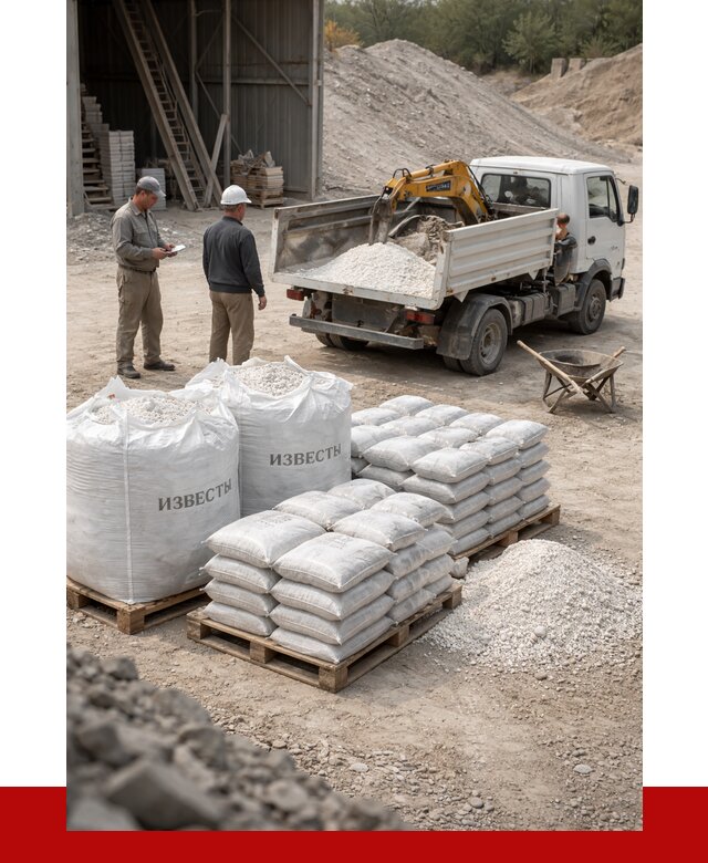 Известь строительная в Воскресенске с доставкой от 4342 р. | ПРОНЕРУДВск