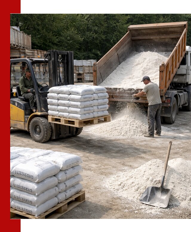 Доставка строительной извести оптом и в розницу в Воскресенске