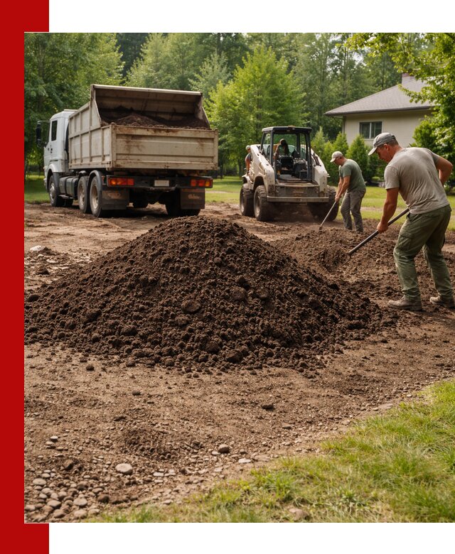 Доставка и укладка грунта для газона в Воскресенске