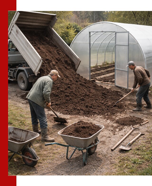 Грунт для теплицы с доставкой в Воскресенске — плодородный субстрат под растения