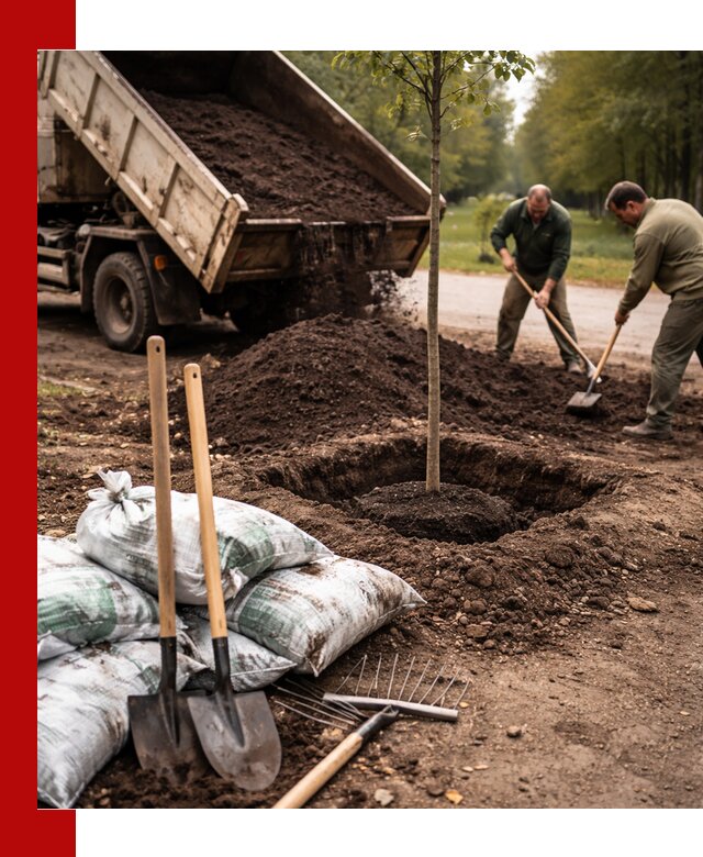 Грунт для посадки деревьев в Воскресенске — доставка и подготовка почвы