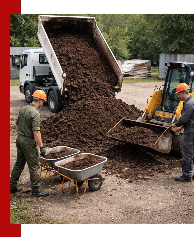 Доставка торфо-земляной смеси в Воскресенске для огорода и ландшафта