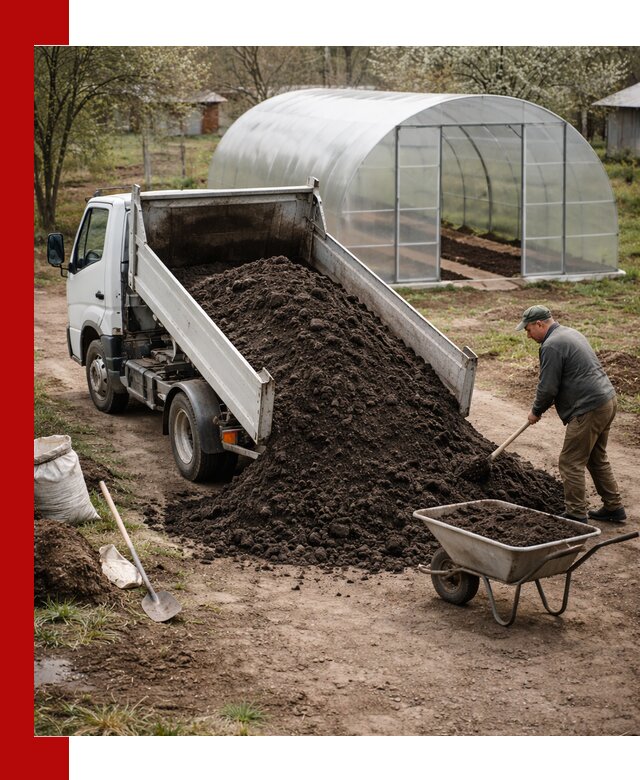 Чернозем для теплицы с доставкой в Воскресенске