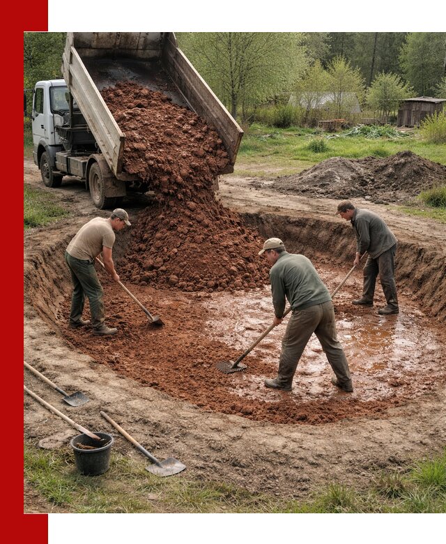 Купить качественную глину для пруда в Воскресенске