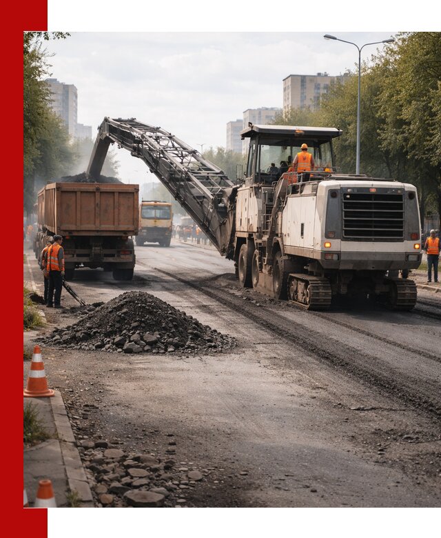 Фрезерованный асфальт в Воскресенске — удаление и вывоз старого покрытия