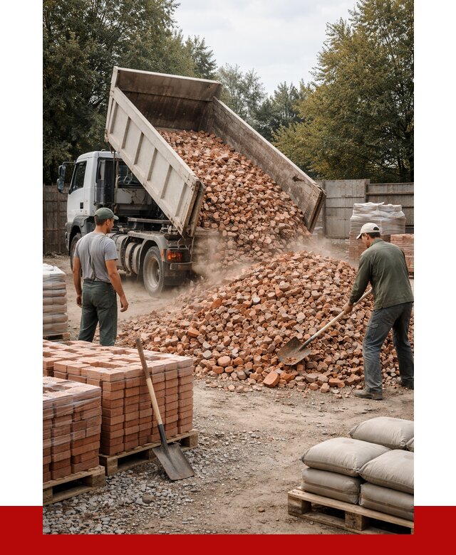 Бой кирпича в Воскресенске с доставкой от 4342 руб/куб | ПРОНЕРУДВск
