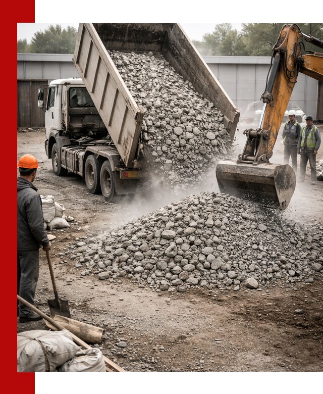 Доставка дробленого бетона в Воскресенске оптом и в розницу