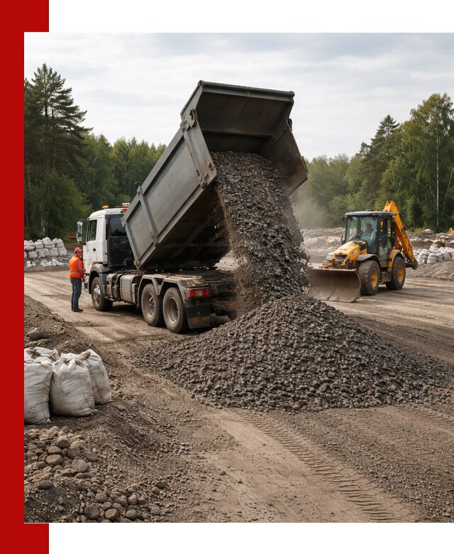 Доставка дробленого асфальта в Воскресенске для дорожных работ
