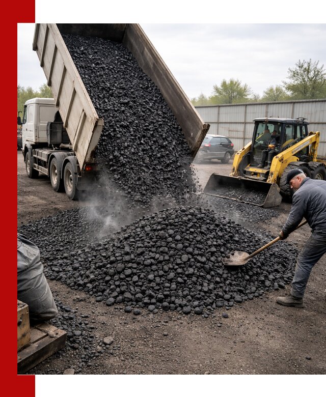 Доставка угля орех в Воскресенске оптом и в розницу