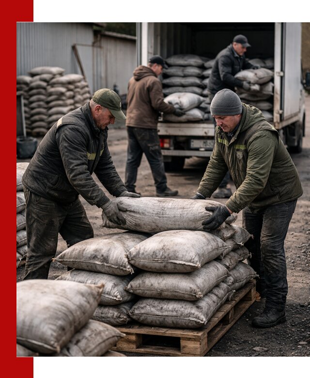 Доставка угля в мешках по выгодным ценам в Воскресенске