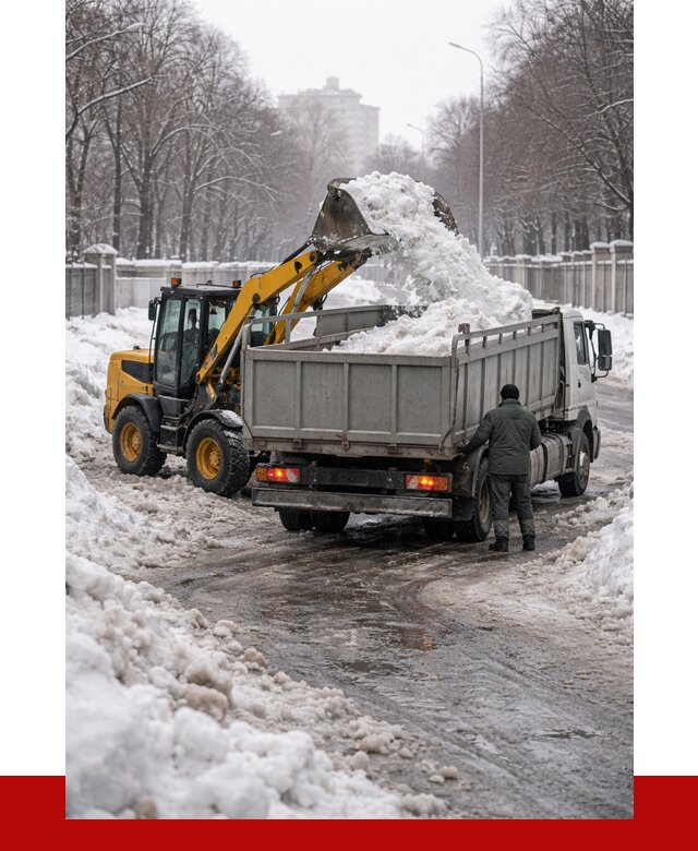 Вывоз снега с погрузкой в Воскресенске от 3618 р. ПРОНЕРУДВск