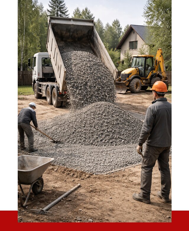 Отсыпка участка щебнем в Воскресенске от 6720 р. ПРОНЕРУДВск