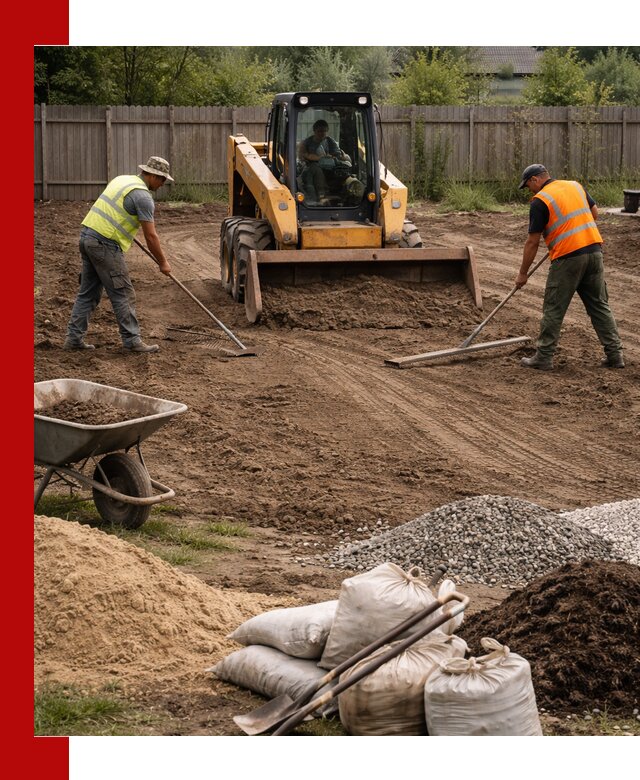 Выравнивание участка под строительство и благоустройство в Воскресенске