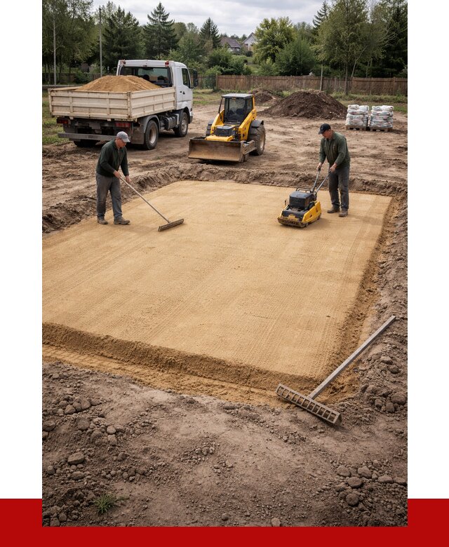 Устройство песчаной подушки в Воскресенске от 4652 р. ПРОНЕРУДВск