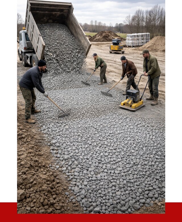 Устройство щебеночной подушки в Воскресенске от 4652 р. ПРОНЕРУДВск