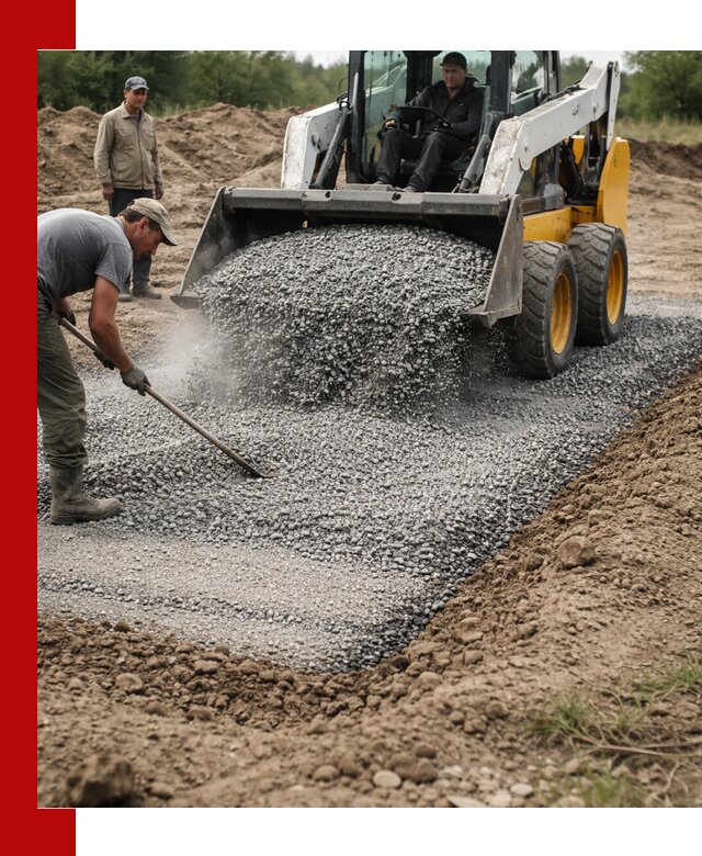 Устройство щебеночной подушки в Воскресенске для дорог и фундаментов